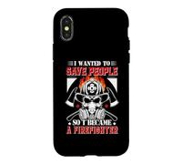 Custodia per iPhone X/XS I Wanted To Save People So I Became A Firefighter Fireman
