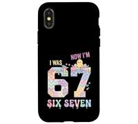 Custodia per iPhone X/XS I was 6 Now I'm 7 Birthday Easter Day Boys Kids 67 Meme