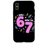 Custodia per iPhone X/XS I Was 6 Now I'm 7 Funny 7th Birthday Girl Party