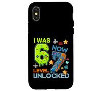 Custodia per iPhone X/XS I Was 6 Now Level 7 Unlocked 7th Birthday Gamer 67 Meme
