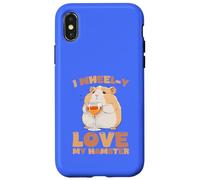 Custodia per iPhone X/XS I Wheel-y Love My Hamster Kawaii Carino Divertente