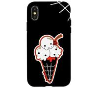 Custodia per iPhone X/XS Ice Cream Skull Spoopy Yami Kawaii Halloween Design, Spooky