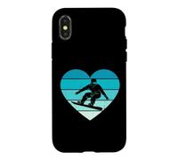 Custodia per iPhone X/XS Ich liebe Snowboard Winter Sports Apres Ski Snowboarden