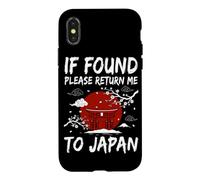 Custodia per iPhone X/XS If Found Please Return Me To Japan Travel Cultura giapponese