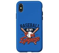Custodia per iPhone X/XS Il baseball è il mio amore Linguaggio Fan Giocatore Coach Amante dello sport