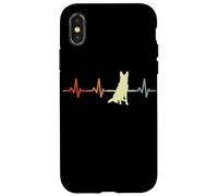 Custodia per iPhone X/XS Il battito del cuore di un pastore tedesco