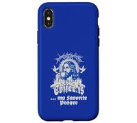 Custodia per iPhone X/XS Il caffè è la mia preghiera preferita amata cafe chiesa detto