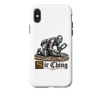 Custodia per iPhone X/XS Il cavaliere Sir Ching con la lente d'ingrandimento trova la