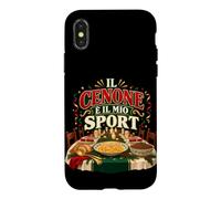 Custodia per iPhone X/XS Il Cenone È il Mio Sport Capodanno Umorismo