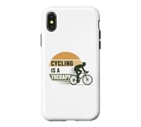 Custodia per iPhone X/XS Il ciclismo è una terapia