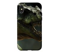 Custodia per iPhone X/XS Il dinosauro verde è uno spettacolo epico dalla preistoria