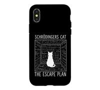 Custodia per iPhone X/XS Il gatto di Schrodinger The Escape Plan Funny Science Cat