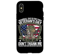 Custodia per iPhone X/XS Il giorno della memoria è per loro Il giorno dei veterani è per me Non ringraziare