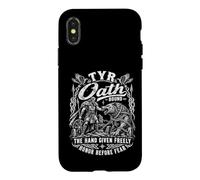 Custodia per iPhone X/XS Il giuramento di Tyr vincolò la mano data liberamente onore prima della paura