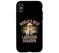 Custodia per iPhone X/XS Il miglior nonno labrador del mondo, simpatico cane labrador giallo