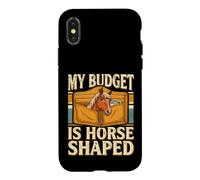 Custodia per iPhone X/XS Il mio budget è l'umorismo equestre a forma di cavallo