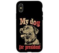 Custodia per iPhone X/XS Il mio cane per le elezioni del presidente divertente politico