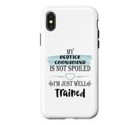 Custodia per iPhone X/XS Il mio cane Redtick Coonhound non è viziato solo ben addestrato