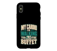 Custodia per iPhone X/XS Il mio cardio sta camminando verso la crociera a buffet