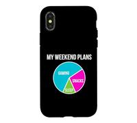 Custodia per iPhone X/XS Il mio fine settimana pianifica il gioco Snack Sonno Videogioco Player