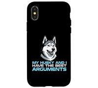 Custodia per iPhone X/XS Il mio Husky e io abbiamo i migliori argomenti del proprietario di cani