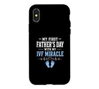 Custodia per iPhone X/XS Il mio primo papà con il mio miracolo IVF