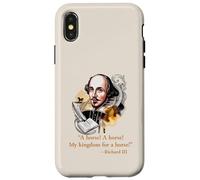 Custodia per iPhone X/XS Il mio regno per un cavallo citazione di Shakespeare
