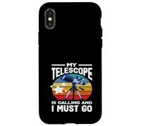 Custodia per iPhone X/XS Il mio telescopio chiama astronomia osservare le stelle retrò