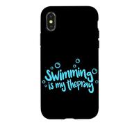 Custodia per iPhone X/XS Il nuoto è la mia terapia Nuotatore Nuoto Pratica Sport acquatici