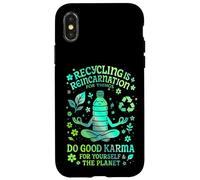 Custodia per iPhone X/XS Il riciclaggio è la reincarnazione delle cose - Camicia verde Eco Karma