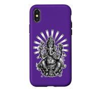 Custodia per iPhone X/XS Il saggio yoga indù di Ganesha