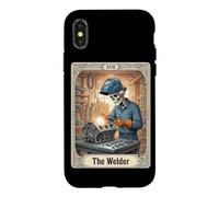 Custodia per iPhone X/XS Il Saldatore Tarocchi Scheletro Saldatura Metal Worker Job