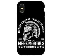 Custodia per iPhone X/XS Il Signore è con me Non avrò paura Salmo 118:6 Cristo