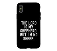 Custodia per iPhone X/XS il Signore è il mio pastore ma non sono pecora Bold