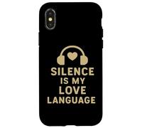 Custodia per iPhone X/XS Il silenzio è la mia lingua d'amore