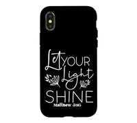 Custodia per iPhone X/XS Illumina il tuo cammino con Matteo 5:16