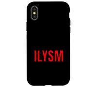 Custodia per iPhone X/XS ILYSM Retro 80s Text Slang Significativo Design Minimale