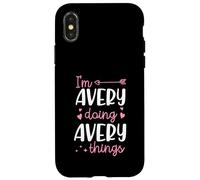 Custodia per iPhone X/XS I'm Avery Doing Avery Things Nome personalizzato