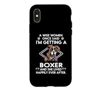 Custodia per iPhone X/XS I'm Getting A Boxer Funny Dog Mom Puppy Lovers