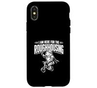 Custodia per iPhone X/XS I'm Here For The Roughhousing Funny Capybara Knight Rides