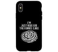 Custodia per iPhone X/XS I'm Just Here For The Funnel Cake Funny Wedding Carnival Pie