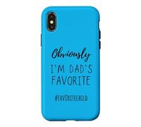 Custodia per iPhone X/XS I'm My Dad's Favorite Funny Daughter-Son Child Gift