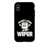 Custodia per iPhone X/XS I'm Not A Good Wiper - Carta igienica divertente