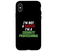 Custodia per iPhone X/XS Im Not A Hacker Im A Security Professional OPSEC Cyber Humor