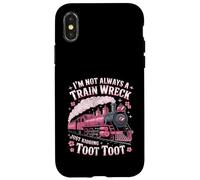 Custodia per iPhone X/XS I'm Not Always A Train Wreck Just Kidding Funny Vintage