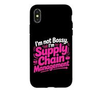 Custodia per iPhone X/XS I'M NOT BOSSY I'M SUPPLY CHAIN MANAGEMENT