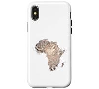 Custodia per iPhone X/XS Impronta digitale dell'Africa della melanina
