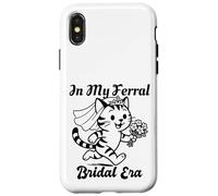 Custodia per iPhone X/XS In My Feral Bride Era Cat Funny Wedding