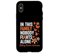 Custodia per iPhone X/XS In This Family Nobody Fights Alone Kidney Cancer Awareness