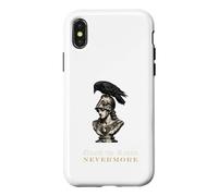 Custodia per iPhone X/XS Incisione gotica Quoth il corvo busto di Pallas Poe